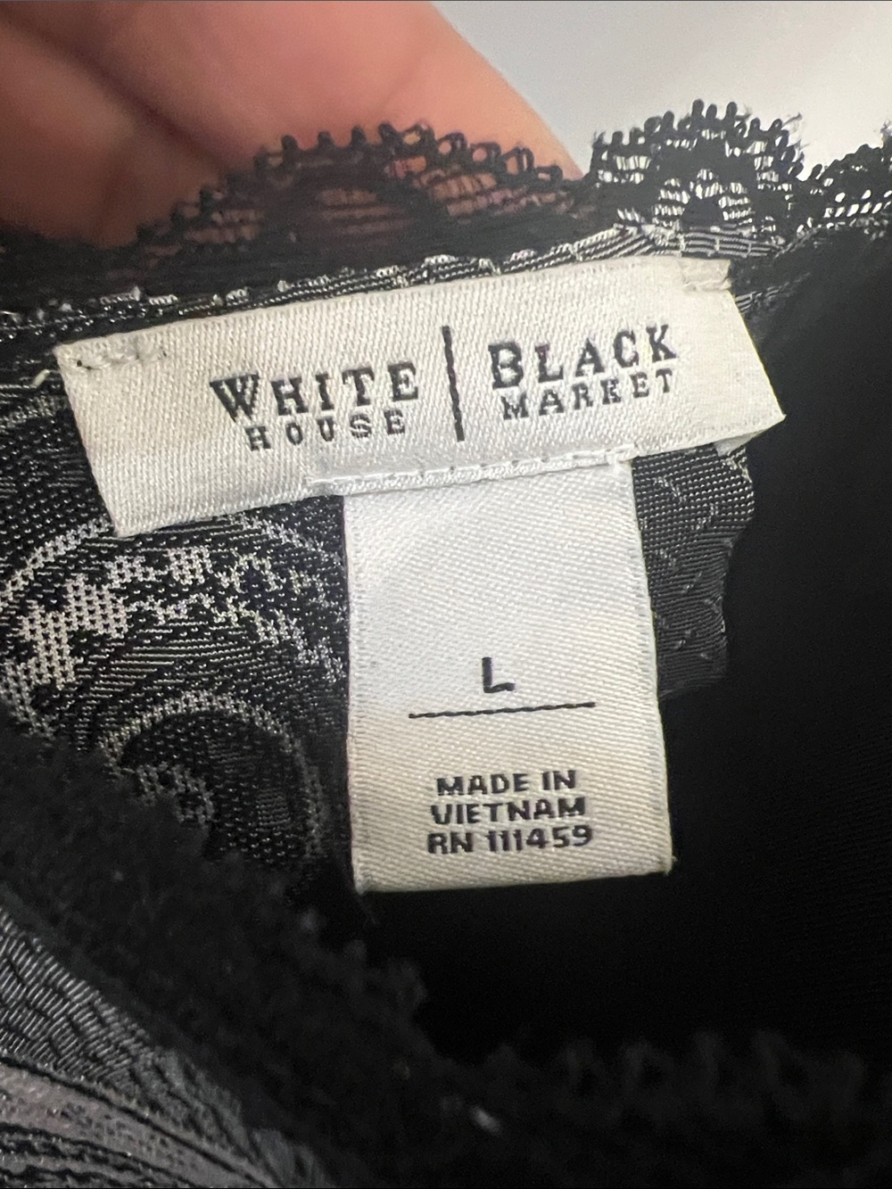 White House Black Market Black and Gray Paisley Tank Top - Picture 3 of 10
